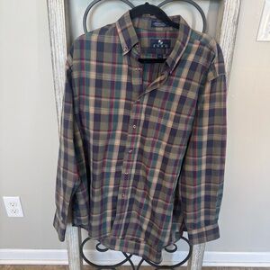 Enro Chatham Cloth Men's Multicolor Plaid Long Sleeve‎ Shirt Size Large